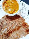 Oats Ragi Dosa with Sambar