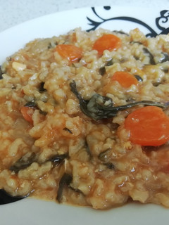 Una foto de Arroz cremoso con acelgas
