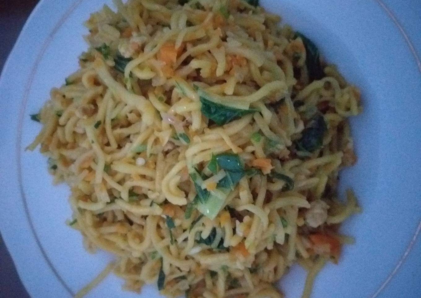 Mie goreng ayam cincang