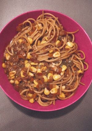 A picture of Spaghetti-one pot meal.
