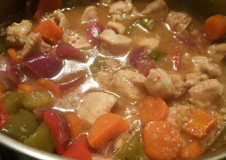 Black pepper chicken Curry with rice π