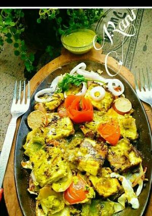 A picture of Hariyali Paneer tika.