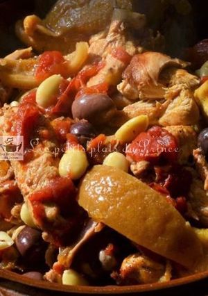 Une photo de Poulet au citron et aux amandes