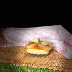A picture of Single serve no bake cheesecake.