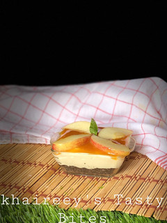 A picture of Single serve no bake cheesecake.