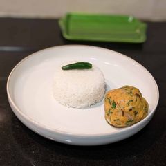 A picture of Masoor Dal Bharta Bengali style.