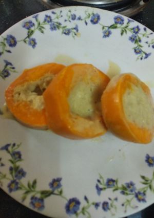 A picture of Stuffed Mango kulfi.