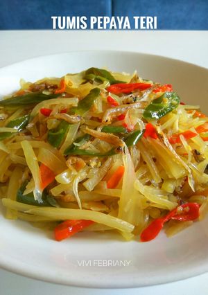 Foto resep Tumis pepaya teri