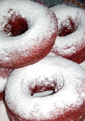 Foto resep Donat Buah Naga
