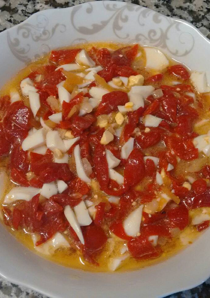 Una foto de Pimientos asados