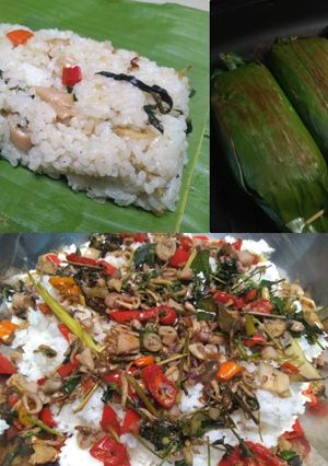 Foto resep Nasi Bakar Cumi Asin Teri Medan ❣️