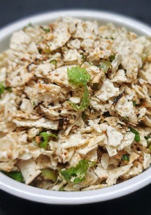 A picture of Papad Salad.
