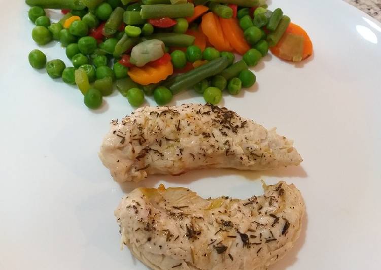 Solomillo de pollo al microondas