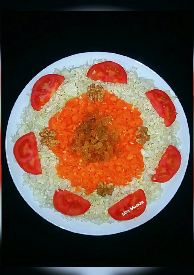 عکسی از دستور سالاد کلم سفید و هویج