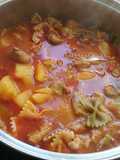 Costillas con pasta