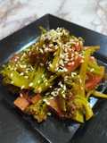 Brócoli salteado con jamón