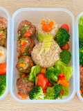 Clean Eating Meal Prep: Meatballs with Clean Basil Sauce, Christmas Theme