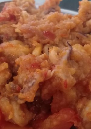 Foto resep Cumi goreng tepung saus balado