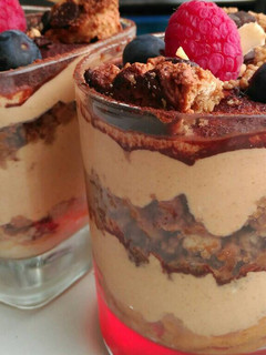 Una foto de Vasitos de calabaza, queso y dulce de leche