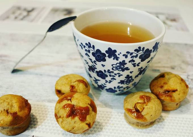 Muffins banane / caramel au beurre salé