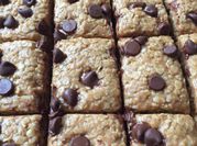 A picture of granola with chocolate chips