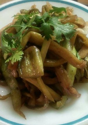 Hình của món Môn xào chay.