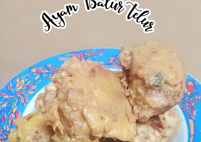 Ayam goreng balur telur