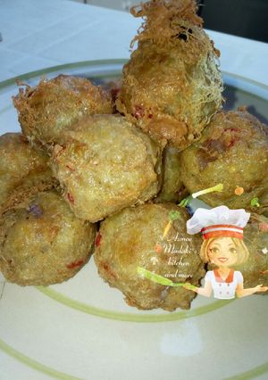 A picture of Yam balls.