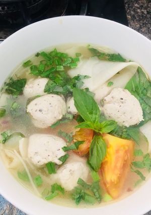 Hình của món Canh măng chua chả cá.