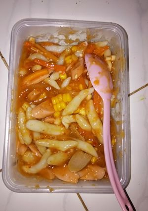 Foto resep Topokki (tteokbokki) ter gampang rasa korea (makanan korea)