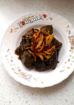 عکسی از دستور 🎀دلمه برگ مو (بدون گوشت)
