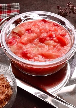 Hình của món Cháo Thịt Nạc Củ Dền Khoai Tây Cà Rốt.