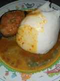 Tuwon shinkafa gbegiri okro n stew with cat fish