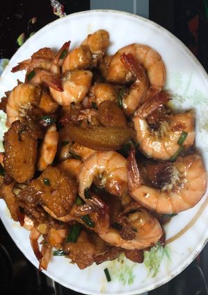 Hình của món Thịt ram tép.