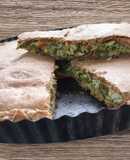 Tarta integral, acelga, zapallito y pollo