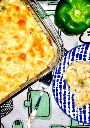 A picture of Baked macaroni.