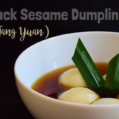 A picture of Black Sesame Dumplings (Tang Yuan).