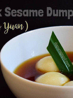 A picture of Black Sesame Dumplings (Tang Yuan).