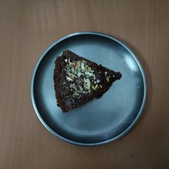 A picture of Brownie​ from bourbon biscuits.