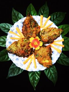 শিউলি পাতার বড়া। রেসিপির প্রধান ছবি