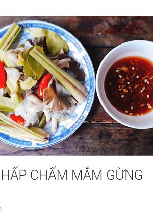 Hình của món Nấm sò hấp chay.