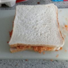 A picture of Carrot and chicken sandwich.