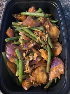 Foto resep Terong dan kacang panjang tumis udang rebon