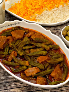 عکسی از دستور خورشت بامیه