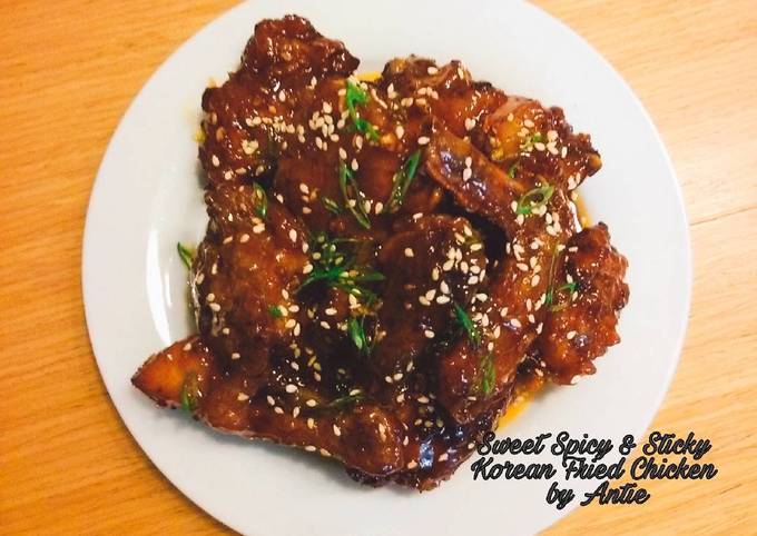 Sweet Spicy & Sticky Korean Fried Chicken