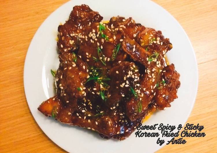 5 Resep: Sweet Spicy &amp; Sticky Korean Fried Chicken Kekinian