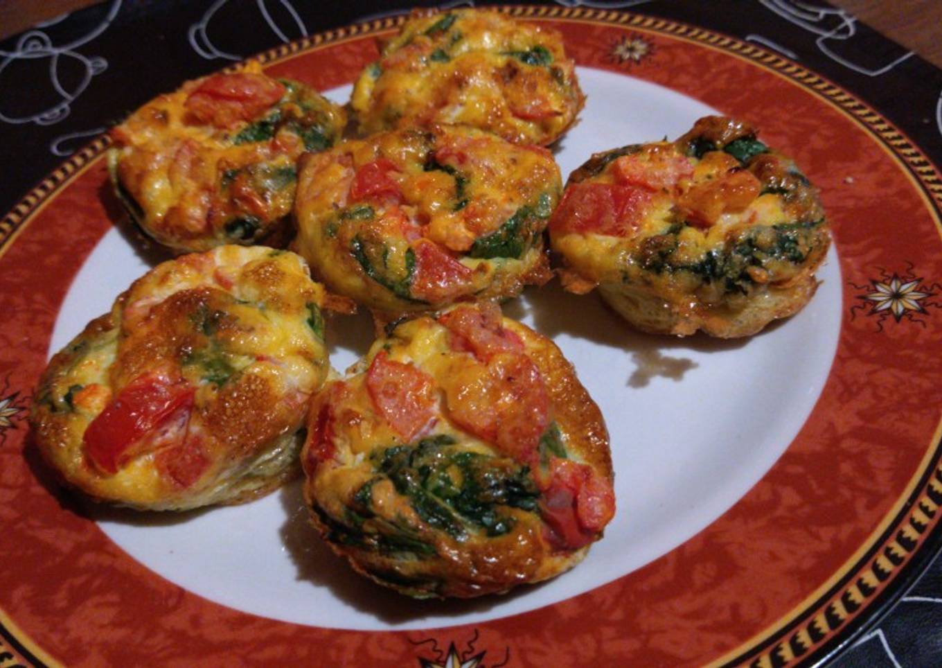 Muffins de espinaca y tomate