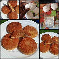 A picture of Breakfast idea!!!French toast coated in Cornflakes crumbs.
