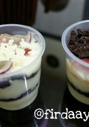 Foto resep Cheese cake lumer lapis oreo & anggur #BikinRamadhanBerkesan
