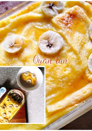 Hình của món Pudding sandwich cho bữa sáng của bé.